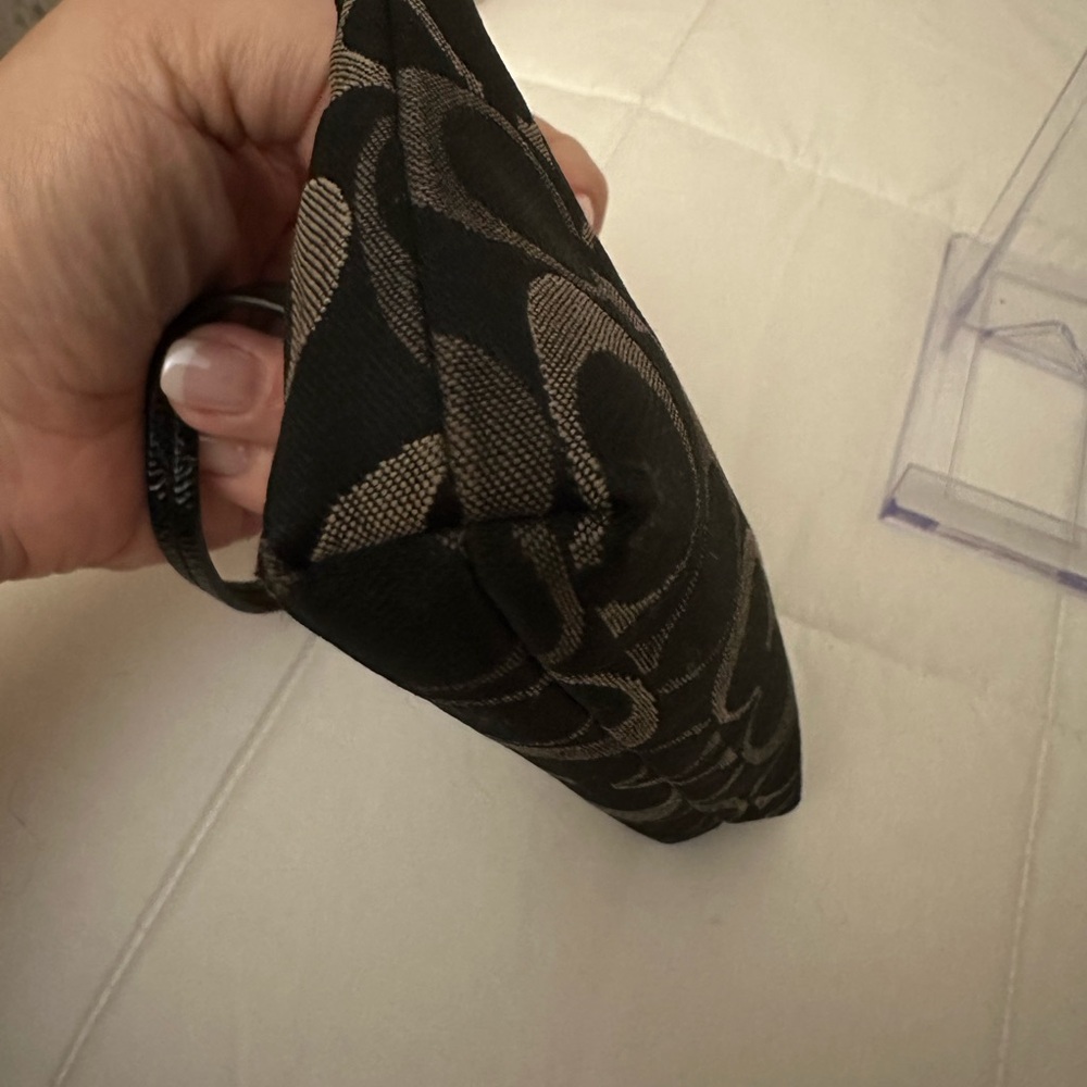 Coach Monogram Black and Pewter Wristlet - Picture 11 of 15